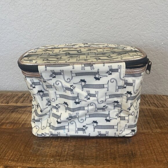 Primrose Hill London Cosmetic Makeup Travel Bag Zipper Dogs Cats Paris Travel - Picture 8 of 11